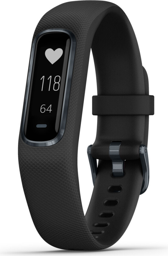 vivosmart 4 - Midnattsvart - aktivitetssporer med bånd - silikon - svart - båndbredde: L - monokrom - Bluetooth, ANT+ - 21.5 g