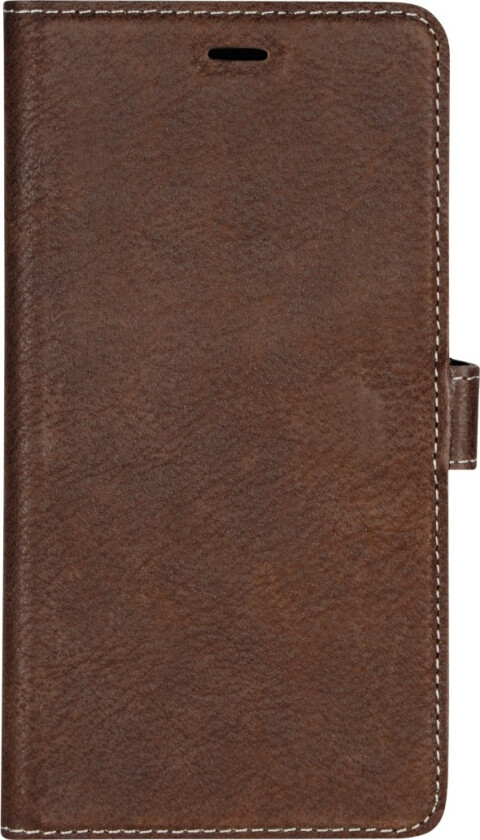 2-i-1 skinn lommebok-Deksel iPhone XS Max, brun