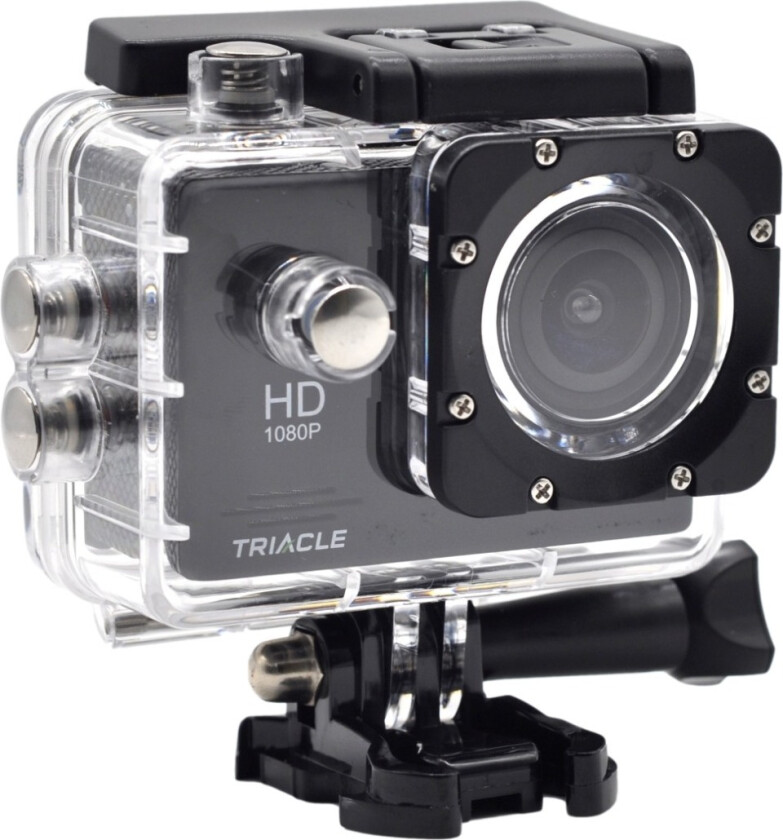 actionkamera 1 080P, sort