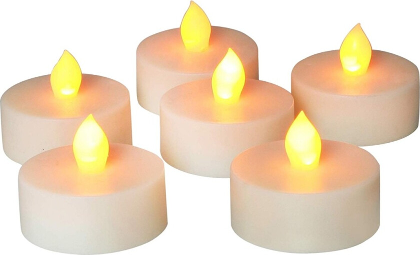 LED Telys 6 stk, hvit