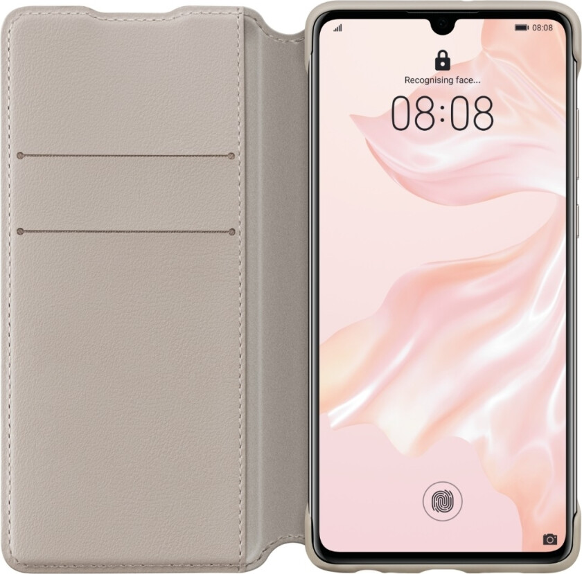 HUAWEI PU lommebok deksel P30 kaki