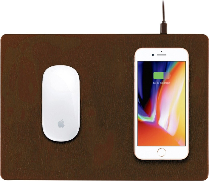 Powerpad Qi trådløs lader, brun