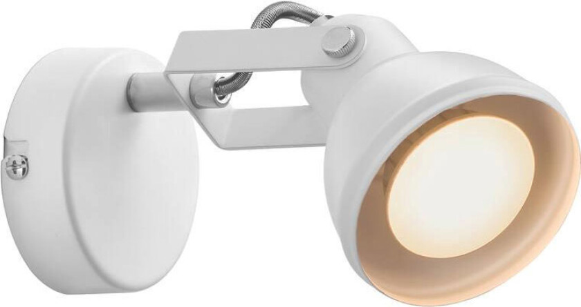 12V & 230V Aslak enkel veggspott, hvit