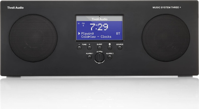 Audio music System Three+ DAB radio, black