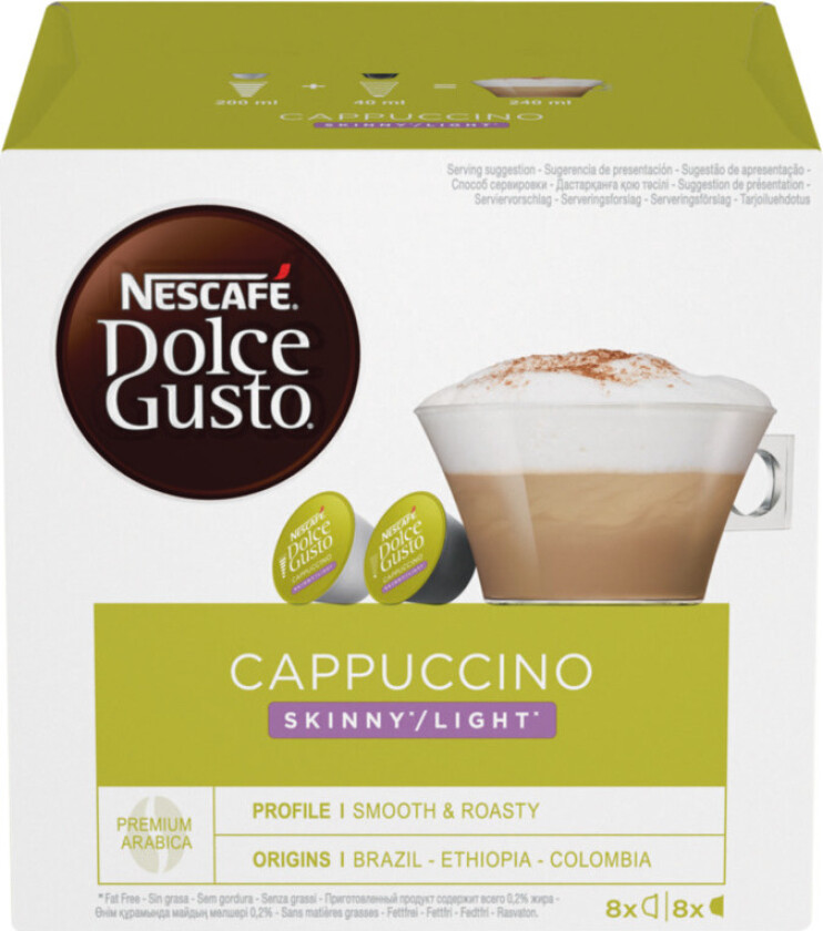 Nescafe Dolce Gusto Cappuccino Light kaffekapsler 16 stk