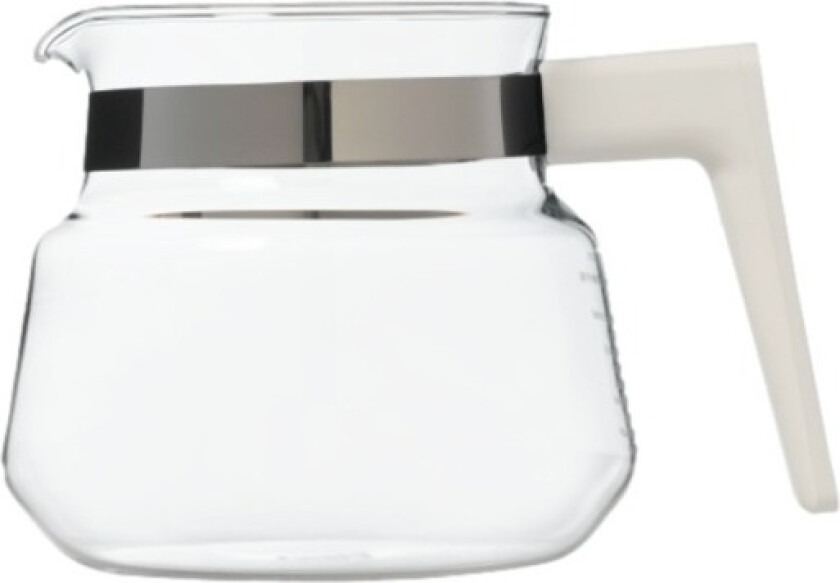 1 L glassmugge, hvit