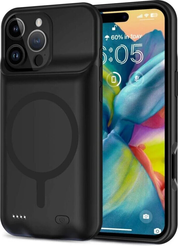 iPhone 16 Pro Max Tech-Protect Powercase Batteri Deksel 8500 mAh - MagSafe Kompatibel - Svart