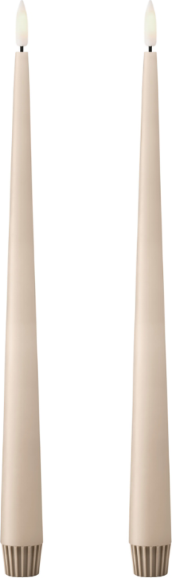 kronelys LED 30 cm 2-pakning 11 Ice Latte