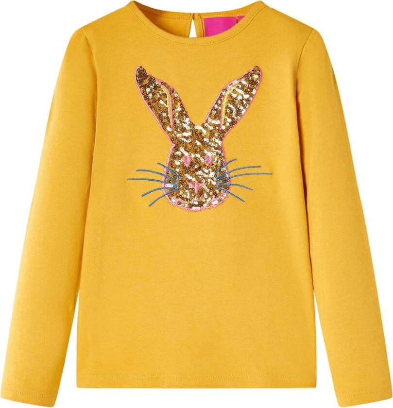 T-skjorte for barn med lange ermer oker 92