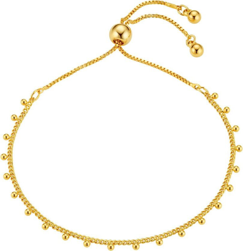 Jewellery Metal Beaded Chain Slider Bracelet