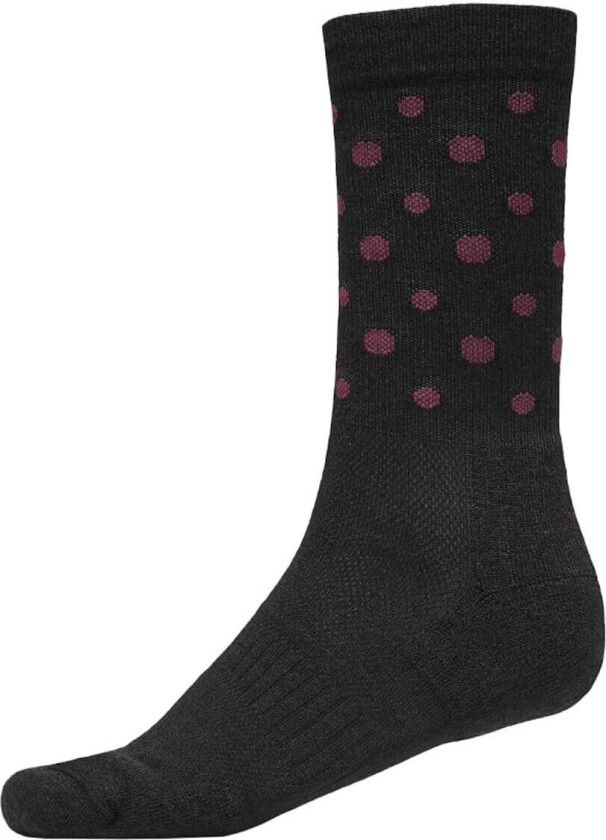 Active Merino Sock Spots Black/Hibiscus 40-42