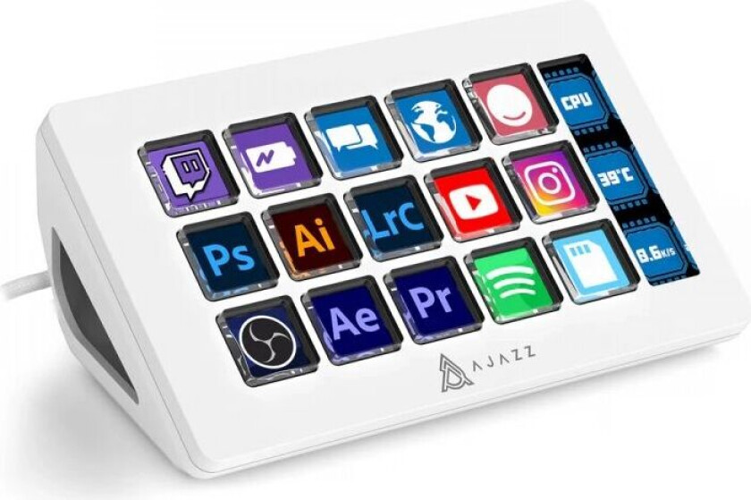Ajazz Akp153 Stream Deck - Hvit