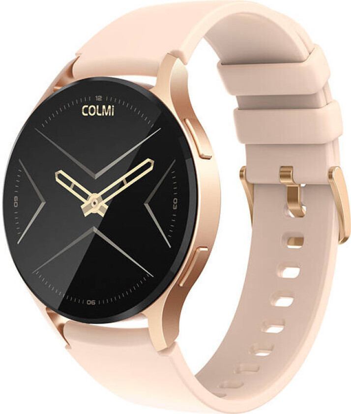 Colmi i28 Smartwatch - 1,43", skritteller, pulsmåler, blodtrykk, oksygenmåler, 260mAh - gull