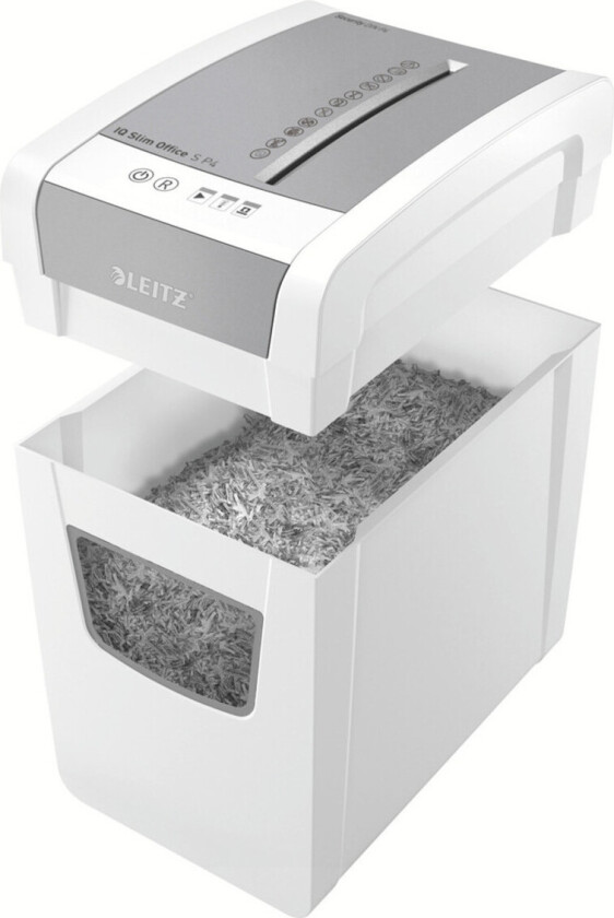 LEITZ IQ Slim Office P4 makuleringsmaskin - 23L, 12 ark (A4), hvit - 375x370x255 mm