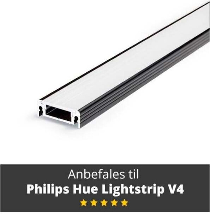 Aluminum profile - Model S for Philips Hue and LIFX - Black