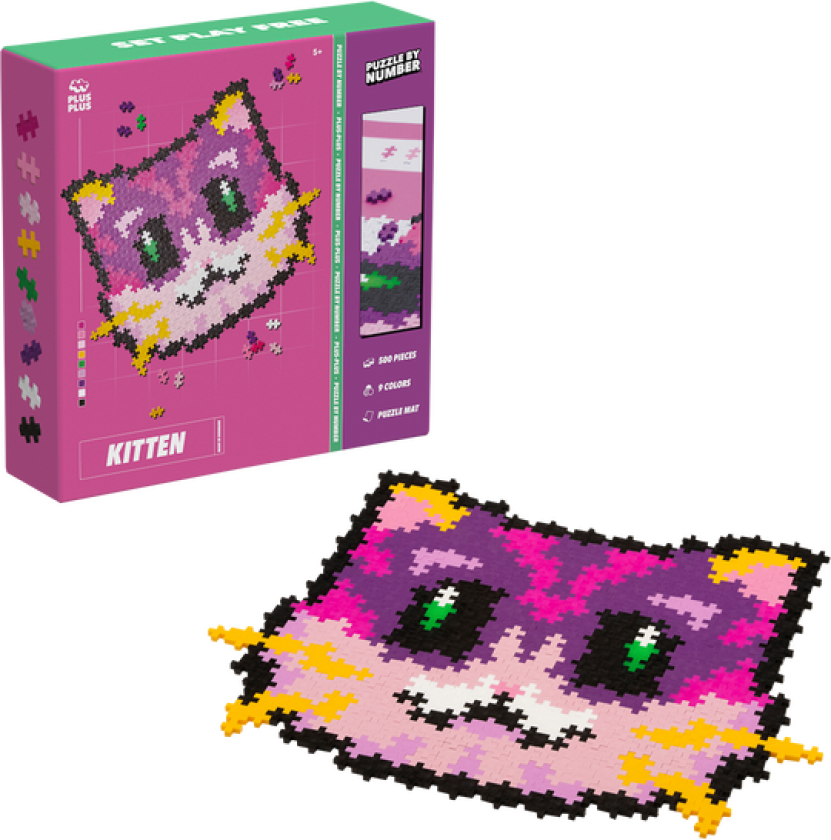 Bilde av Plus-Plus Puzzle By Number Kitten 500pcs (3960)