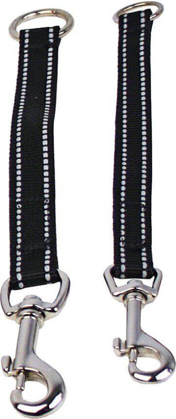 Alac Kobbelforlenger med refleks - 20mm x 25cm - Sort