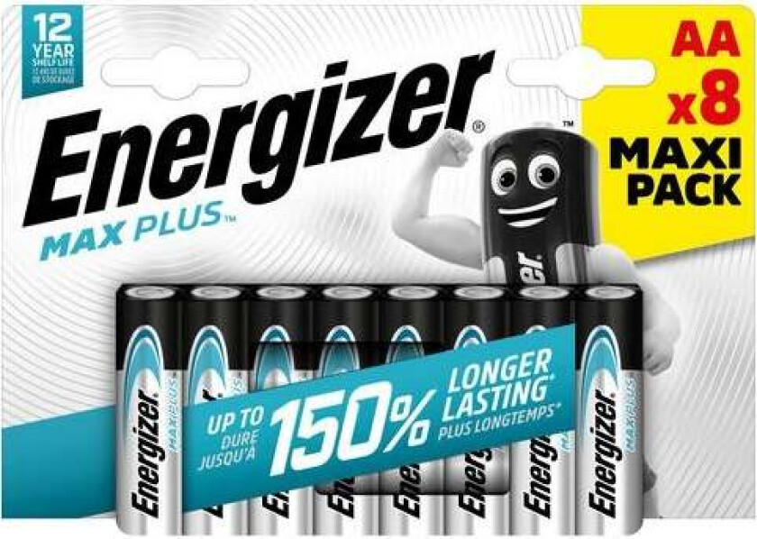 Batteri Energizer Max Plus AA (8)
