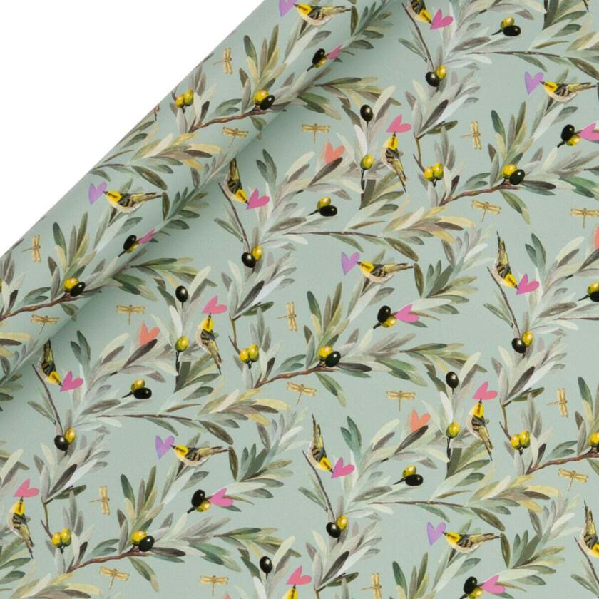 Gavepapir 4m Olive Grove