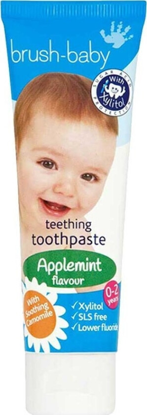 Brush Baby_Teething Tannkrem Tannkrem For Barn I Alderen 0-2L Apple-Mint 50Ml