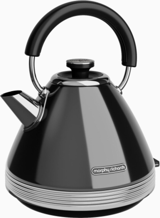 Venture Retro Pyramid, 1,5 L, 3000 W, Sort, Kromfarget, Rustfritt Stål, Vannivåindikator, Overopphetingsbeskyttelse