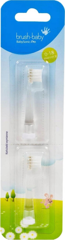 Børste-Babyspiss Til Babysonic Pro Sonisk Tannbørste, 2 Stk.