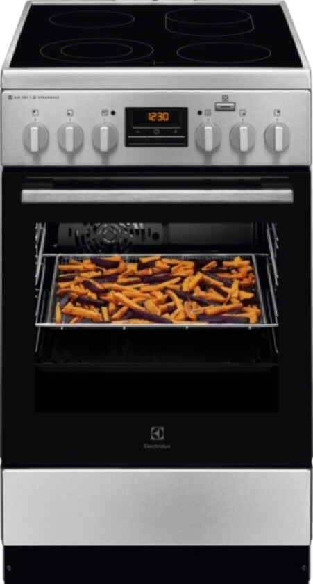 Lkr564200x, Frittstående Komfyr, Rustfritt Stål, Rotasjon, Sensor, Front, Keramisk, 4 Zone(S)