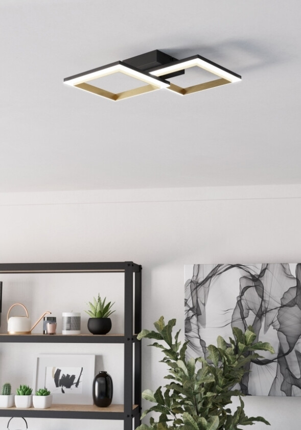 Eglo Calliera Loft 525X310 2500Lm 4000K Dæmpb. Sort/Hvid