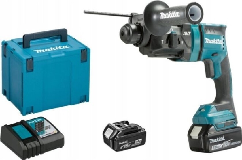 Makita Hammerdrill Med Chassisvalg 18V 1,7J 2X5,0Ah Dhr182rtj