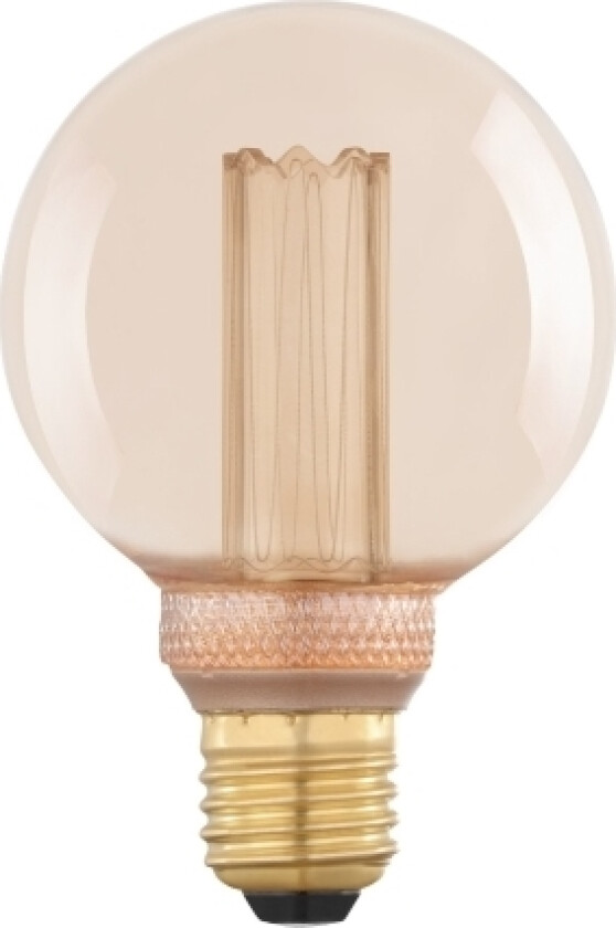 Eglo E27 Led G80 Amberfarvet Globe Dekorationspære Med Varmt Hvidt Lys
