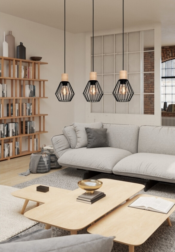 Eglo Palmorla Langbord 3Xe27 L760 Sort/Eg Fsc