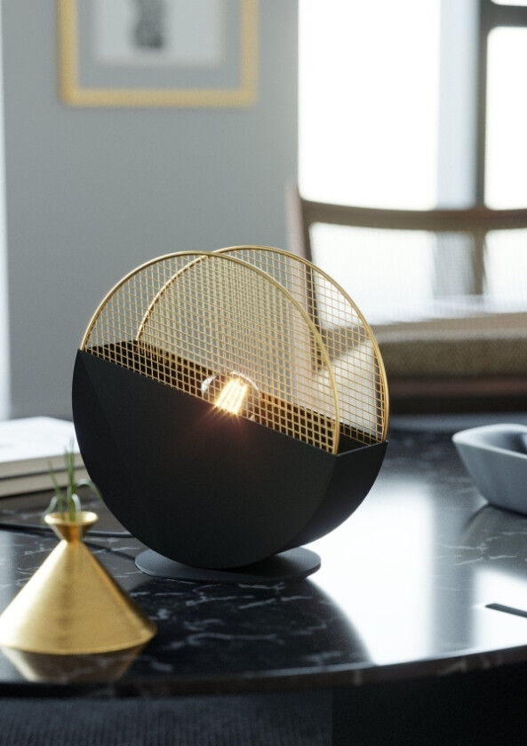 Eglo Mumbles Bord E27 H285 Sort/Guld