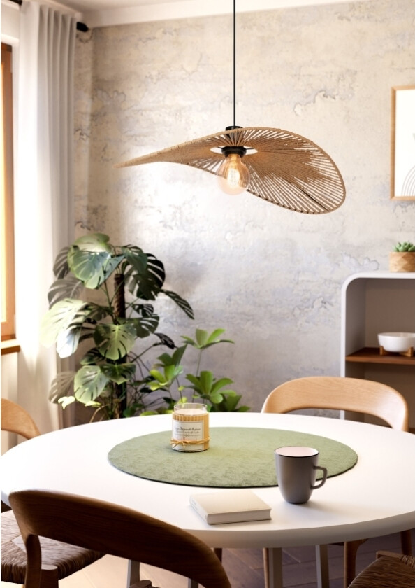 Eglo Siruela Pengel 560X400 E27 Svart/Naturlige