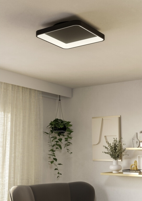 Eglo Loretello Loft 350X350 Cct 1440Lm Dæmpb. Sort