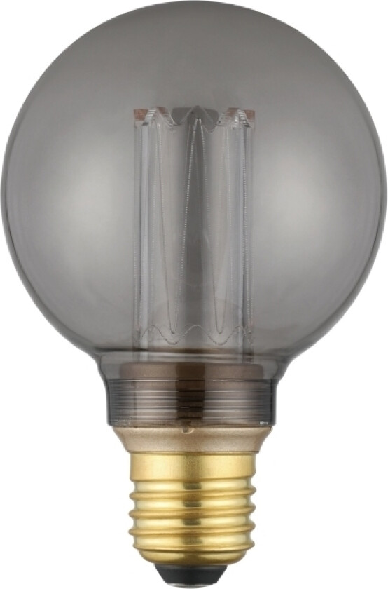 Eglo E27 Led G80 Røgfarvet Globe Dekorationspære Med Varmt Hvidt Lys