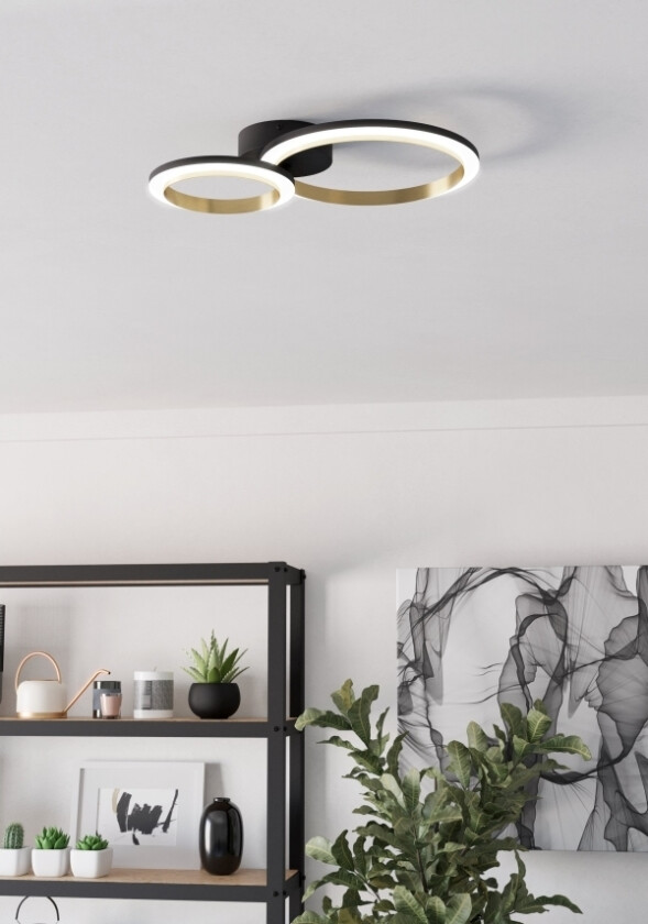 Eglo Calliera Loft 420X300 1500Lm 4000K Dæmpb. Sort/Hvid