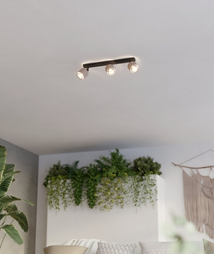 Eglo Rosley Spotskinne L430 3Xe14 Sort/Linen