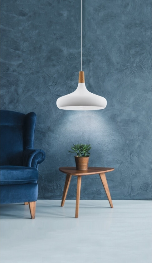 Eglo Sabinar Pendel Ø400 E27 Hvid Fsc