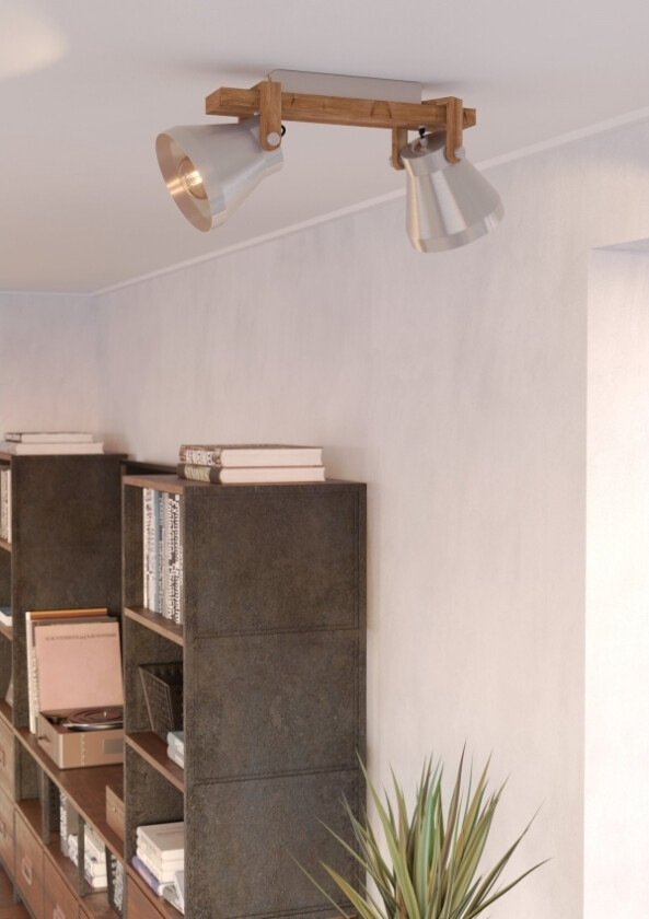 Eglo Cawton Væg L585 2Xe27 Nød/Bs Fsc