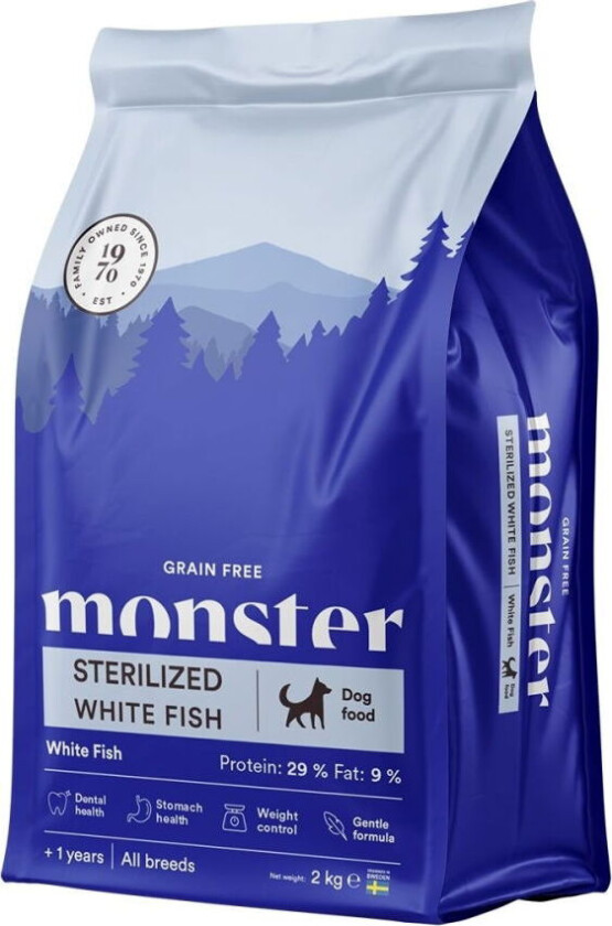 Monster Dog Original Grain Free Sterilised White Fish (2 kg)