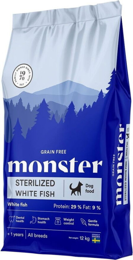 Monster Dog Original Grain Free Sterilised White Fish (12 kg)