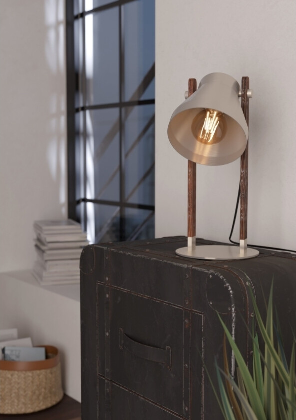 Eglo Cawton Bord H380 E27 Nød/Bs Fsc