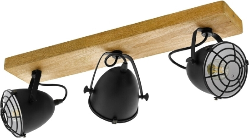Eglo Gatebeck Spotskinne 3Xe14 Træ/Sort Fsc