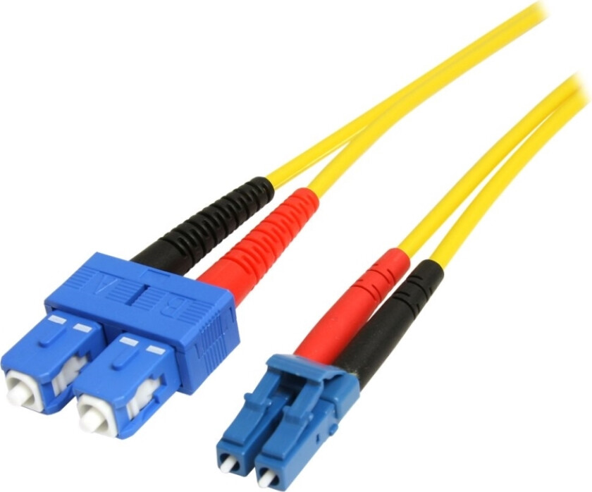 Startech.Com 10M Fiber Optic Cable - Single-Mode Duplex 9/125 - Lszh - Lc/Sc - Os1 - Lc To Sc Fiber Patch Cable (Smfiblcsc10) - Koblingskabel - Sc-En