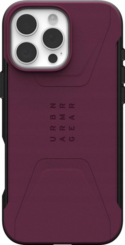 Uag Uag Civilian Magsafe - Beskyttelsesdeksel For Iphone 16 Pro Max Kompatibel Med Magsafe (Bordeaux)