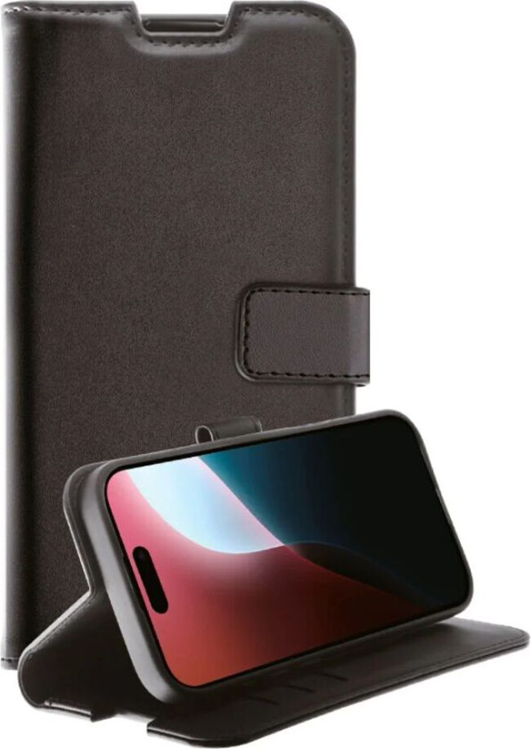 iPhone 16 Pro Vivanco Classic Wallet Kunstskinn Flipdeksel med Lommebok - Svart