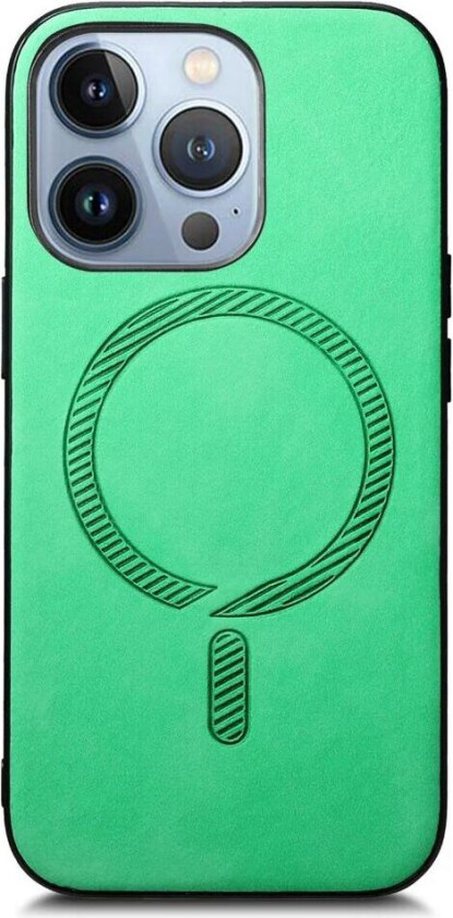 iPhone 16 Pro Max Kunstskinn Deksel - MagSafe-Kompatibel - Grønn