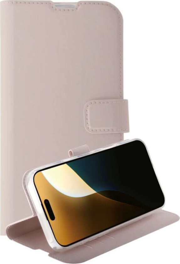 iPhone 16 Pro Max Vivanco Classic Wallet Kunstskinn Flipdeksel med Lommebok - Greige