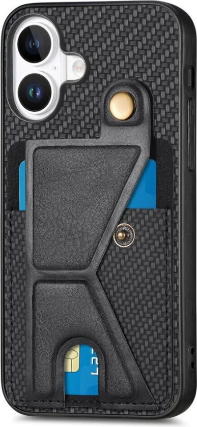 iPhone 16 Plus K-Formet Hybriddeksel - Svart