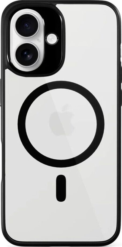iPhone 16 Plus Mag+ Hero Deksel - MagSafe-Kompatibel - Gjennomsiktig / Svart
